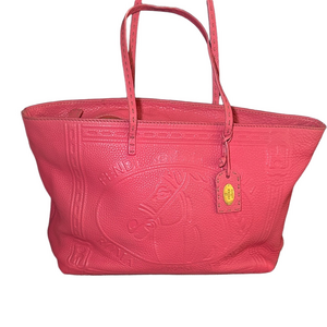 356. Fendi Selleria Horse Embossed Leather Tote Bag